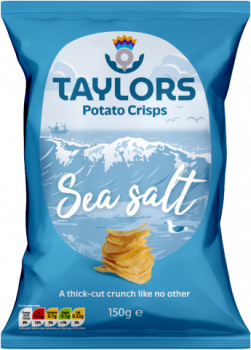 Sea Salt Potato Crisps 150g Tüte - Kartoffelchips mit Meersalz aus Schottland von Taylors Snacks